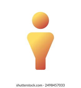 Icono de Vector de baño masculino editable. Parte de una gran familia de iconos. Perfecto para interfaces de Web y App, presentaciones, infografías, etc