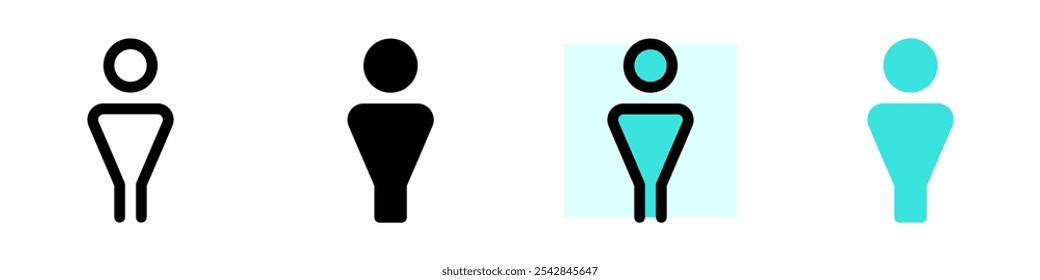 Editable male restroom vector icon. Part of a big icon set family. Perfect for web and app interfaces, presentations, infographics, etc