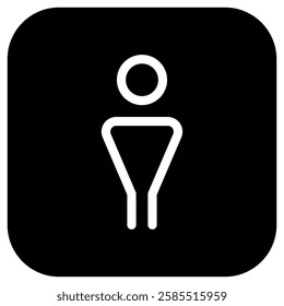 Editable male restroom vector icon. Part of a big icon set family. Perfect for web and app interfaces, presentations, infographics, etc