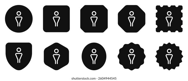 Editable male restroom vector icon. Part of a big icon set family. Perfect for web and app interfaces, presentations, infographics, etc