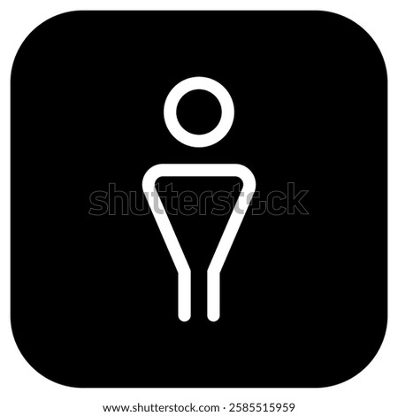 Editable male restroom vector icon. Part of a big icon set family. Perfect for web and app interfaces, presentations, infographics, etc