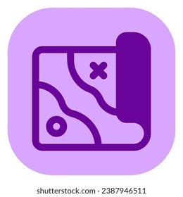 Editable map, adventure, exploration vector icon. Video game, game elements. Part of a big icon set family. Perfect for web and app interfaces, presentations, infographics, etc