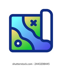 Editable map, adventure, exploration vector icon. Video game, game elements. Part of a big icon set family. Perfect for web and app interfaces, presentations, infographics, etc
