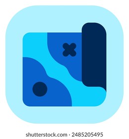 Editable map, adventure, exploration vector icon. Video game, game elements. Part of a big icon set family. Perfect for web and app interfaces, presentations, infographics, etc