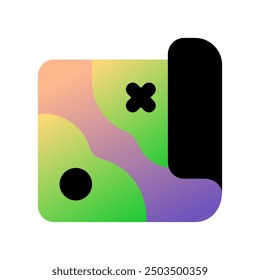 Editable map, adventure, exploration vector icon. Video game, game elements. Part of a big icon set family. Perfect for web and app interfaces, presentations, infographics, etc