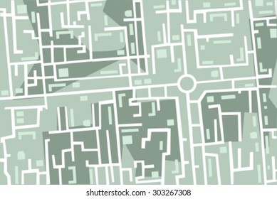 editable map of the city with houses and roads