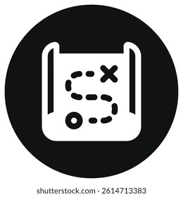 Editable map, scroll, treasure map vector icon. Part of a big icon set family. Perfect for web and app interfaces, presentations, infographics, etc