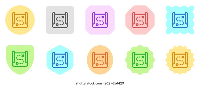 Editable map, scroll, treasure map vector icon. Part of a big icon set family. Perfect for web and app interfaces, presentations, infographics, etc