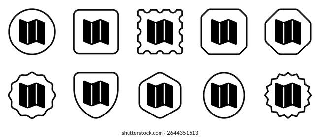 Editable map vector icon. Map, location, navigation. Part of a big icon set family. Perfect for web and app interfaces, presentations, infographics, etc