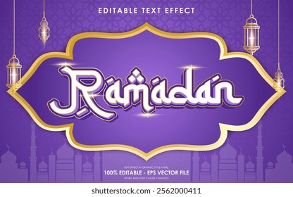 Editable Marhaban Ya Ramadan Text Effect with islamic background