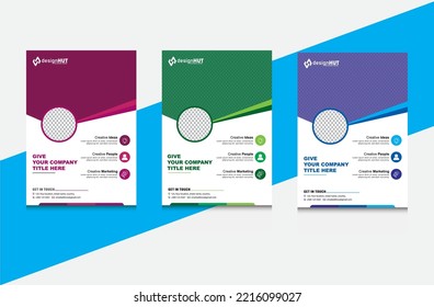 Editable marketing agency flyer design.