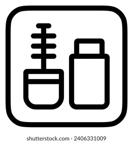 Editable mascara vector icon. Cosmetics, makeup, skincare, beauty. Part of a big icon set family. Perfect for web and app interfaces, presentations, infographics, etc