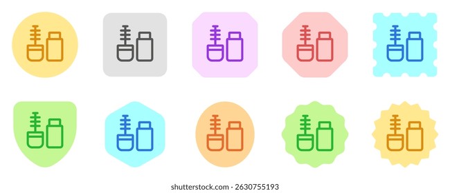 Ícone de vetor de rímel editável. Cosméticos, maquiagem, cuidados com a pele, beleza. Parte de uma grande família de conjuntos de ícones. Perfeito para interfaces web e app, apresentações, infográficos, etc