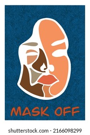 Editable  mask poster and vectorial illustration