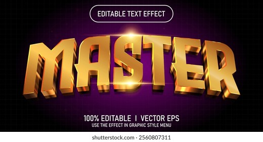 editable master vector text effect with modern style design