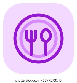 Editable meals, plate, fork, spoon vector icon. Food, restaurant. Part of a big icon set family. Perfect for web and app interfaces, presentations, infographics, etc