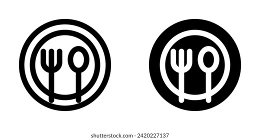 Editable meals, plate, fork, spoon vector icon. Food, restaurant. Part of a big icon set family. Perfect for web and app interfaces, presentations, infographics, etc