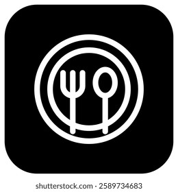 Editable meals, plate, fork, spoon vector icon. Food, restaurant. Part of a big icon set family. Perfect for web and app interfaces, presentations, infographics, etc