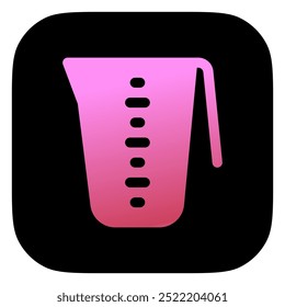 Ícone de vetor de xícara de medida editável. Padaria, cozinha, eletrodomésticos, utensílios de cozinha, alimentos. Parte de uma grande família de conjuntos de ícones. Perfeito para interfaces web e app, apresentações, infográficos, etc