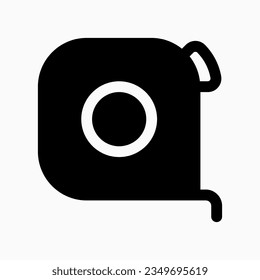 Editable measuring tape, building, architecture vector icon. Construction, tools, industry. Part of a big icon set family. Perfect for web and app interfaces, presentations, infographics, etc