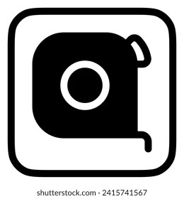 Editable measuring tape, building, architecture vector icon. Construction, tools, industry. Part of a big icon set family. Perfect for web and app interfaces, presentations, infographics, etc