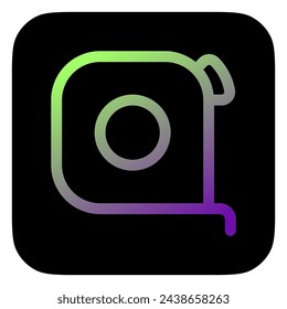 Editable measuring tape, building, architecture vector icon. Construction, tools, industry. Part of a big icon set family. Perfect for web and app interfaces, presentations, infographics, etc