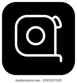 Editable measuring tape, building, architecture vector icon. Construction, tools, industry. Part of a big icon set family. Perfect for web and app interfaces, presentations, infographics, etc