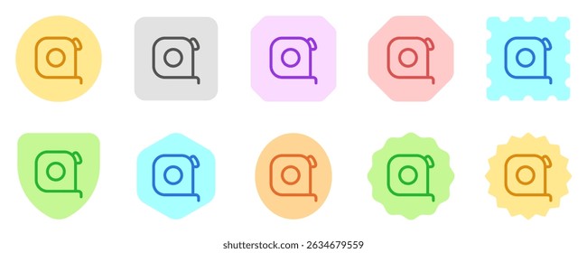Editable measuring tape, building, architecture vector icon. Construction, tools, industry. Part of a big icon set family. Perfect for web and app interfaces, presentations, infographics, etc