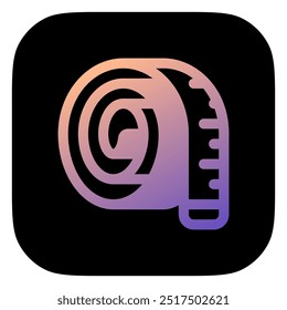 Editable measuring tape vector icon. Part of a big icon set family. Perfect for web and app interfaces, presentations, infographics, etc