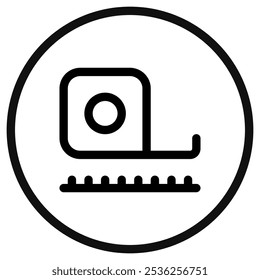 Editable measuring tape vector icon. Property, real estate, construction, mortgage, interiors. Part of a big icon set family. Perfect for web and app interfaces, presentations, infographics, etc
