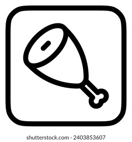 Editable meat vector icon. Part of a big icon set family. Perfect for web and app interfaces, presentations, infographics, etc