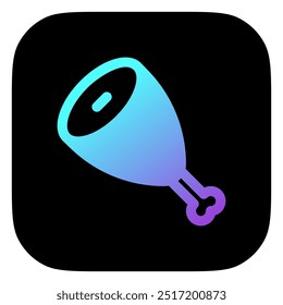 Icono de Vector de carne editable. Parte de una gran familia de iconos. Perfecto para interfaces de Web y App, presentaciones, infografías, etc