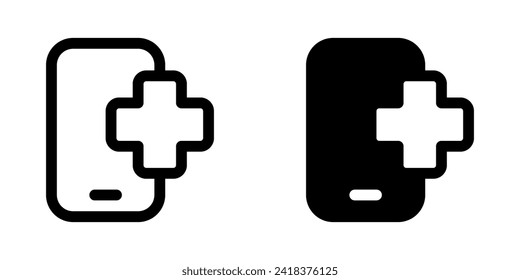 Icono de vector de aplicación médica editable. Parte de una familia de iconos grandes. Perfecto para interfaces web y de aplicaciones, presentaciones, infografías, etc