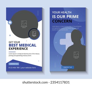 Editable medical healthcare dental Instagram stories social media square web ads banner flyer post template design collection