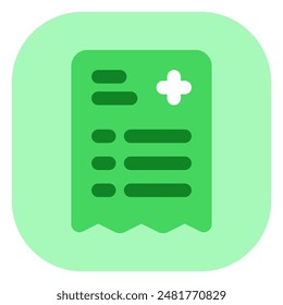 Editable medical prescription vector icon. Part of a big icon set family. Perfect for web and app interfaces, presentations, infographics, etc
