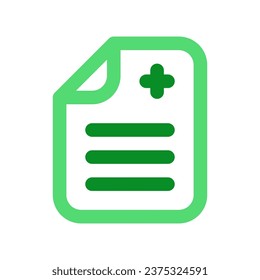 Icono de vector de registro médico editable. Parte de una familia de iconos grandes. Perfecto para interfaces web y de aplicaciones, presentaciones, infografías, etc