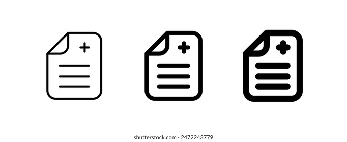 Editable medical record vector icon. Part of a big icon set family. Perfect for web and app interfaces, presentations, infographics, etc