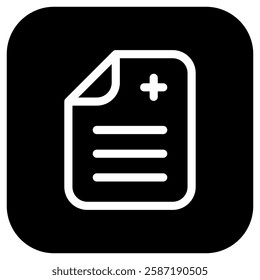 Editable medical record vector icon. Part of a big icon set family. Perfect for web and app interfaces, presentations, infographics, etc