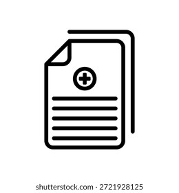 Editable medical record vector icon. Part of a big icon set family. Perfect for web and app interfaces, presentations, infographics, etc