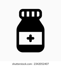 Editable medicine bottle supplement vector icon. Part of a big icon set family. Perfect for web and app interfaces, presentations, infographics, etc