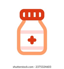 Editable medicine bottle supplement vector icon. Part of a big icon set family. Perfect for web and app interfaces, presentations, infographics, etc