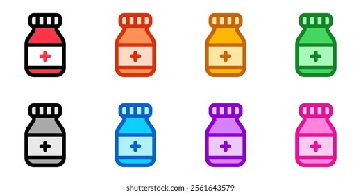 Editable medicine bottle supplement vector icon. Part of a big icon set family. Perfect for web and app interfaces, presentations, infographics, etc