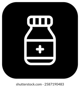 Editable medicine bottle supplement vector icon. Part of a big icon set family. Perfect for web and app interfaces, presentations, infographics, etc