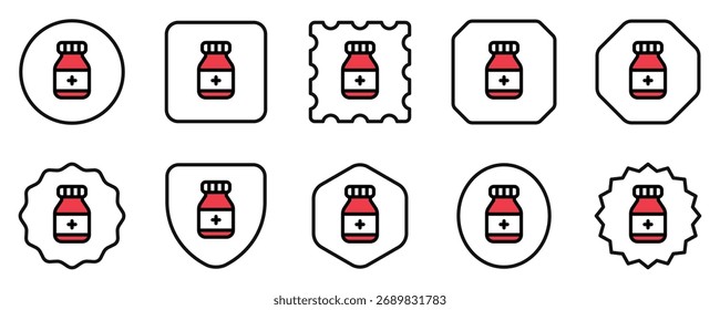 Editable medicine bottle supplement vector icon. Part of a big icon set family. Perfect for web and app interfaces, presentations, infographics, etc