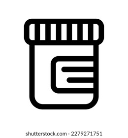 Icono del vector del capuchón de medicina editable. Parte de una familia de iconos grandes. Perfecto para interfaces web y de aplicaciones, presentaciones, infografías, etc