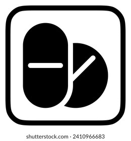 Icono vector de medicina editable. Parte de una familia de iconos grandes. Perfecto para interfaces web y de aplicaciones, presentaciones, infografías, etc