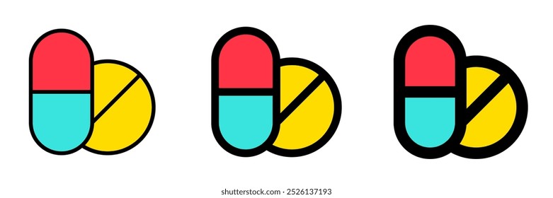Ícone de vetor de medicamento editável. Parte de uma grande família de conjuntos de ícones. Perfeito para interfaces web e app, apresentações, infográficos, etc