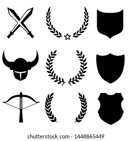 editable medieval logo concept  for your old company 