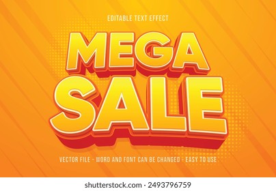 Editable mega sale text effect