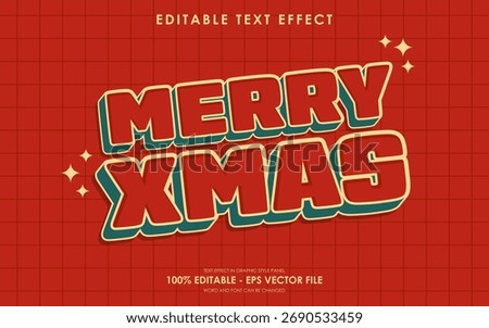 Editable merry xmas text effect